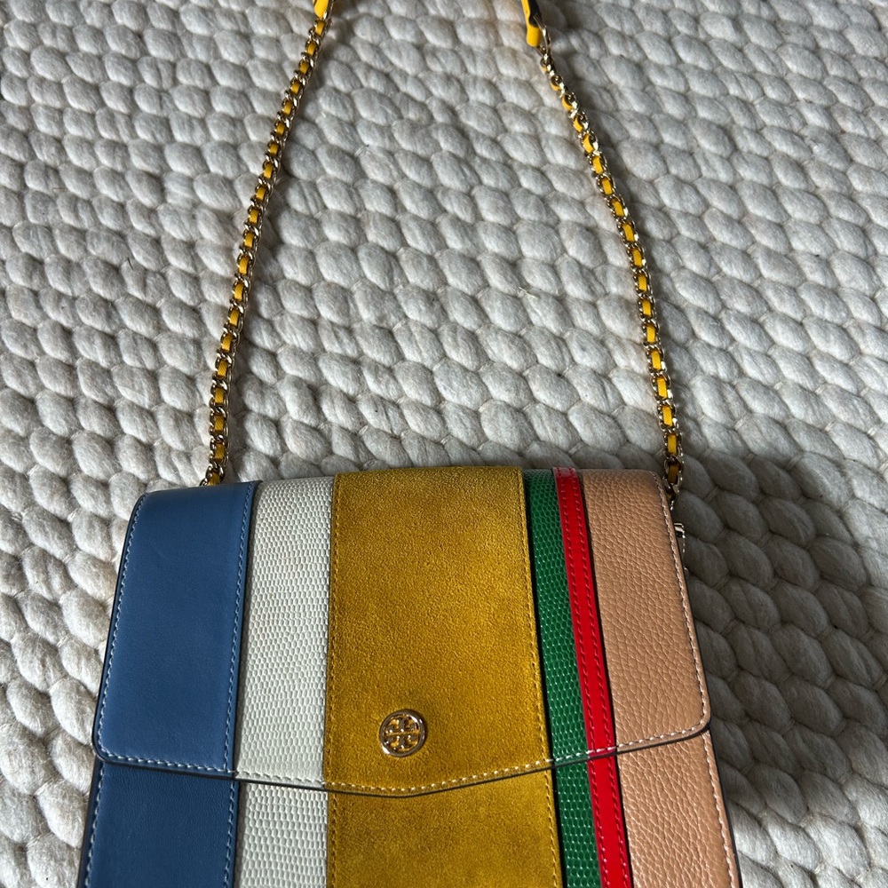 Tory Burch Colorful Striped Crossbody Bag